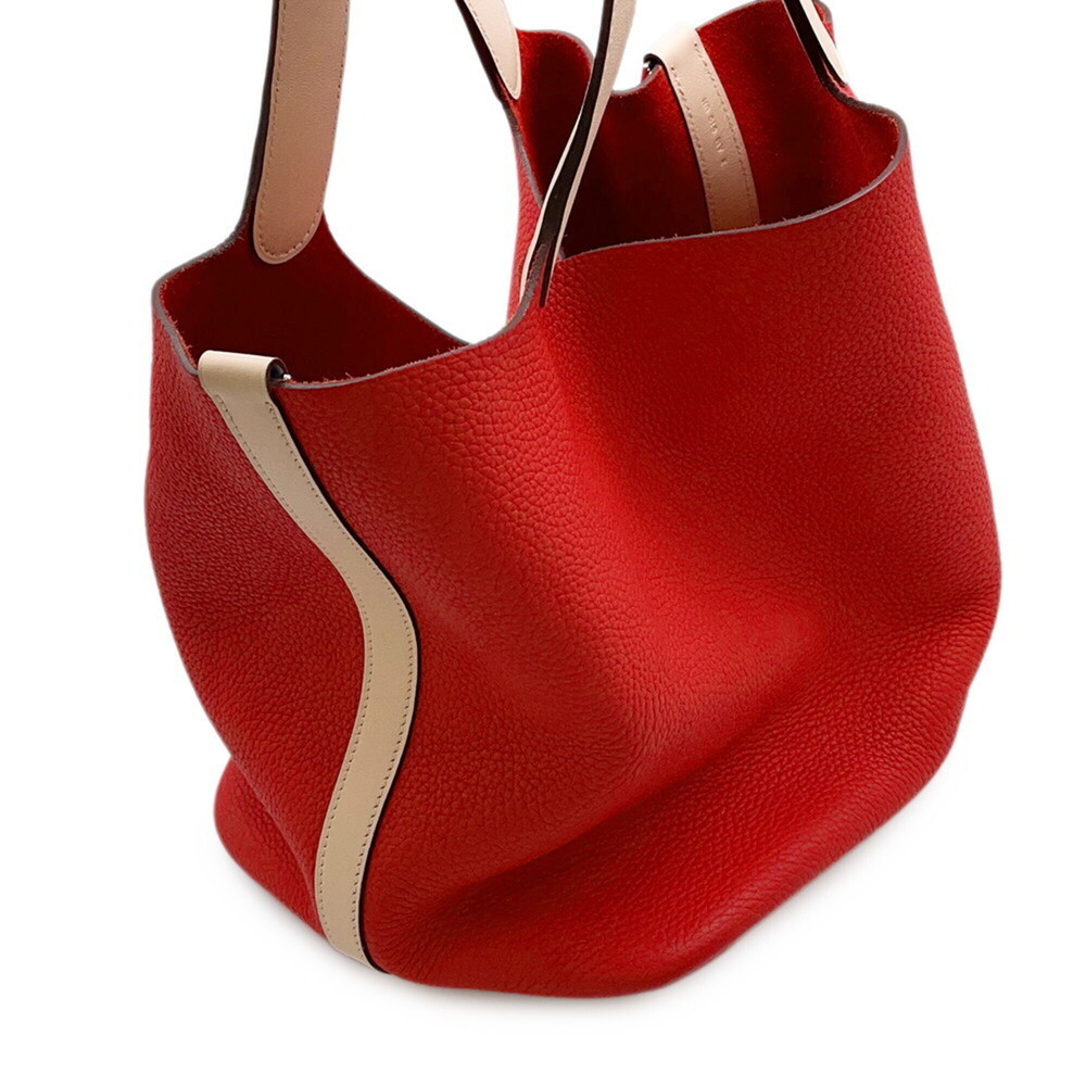 Hermes Picotin Lock GM Eclat Rouge Tomato Rose Eglantine Taurillon Clemence S... - Picture 6 of 14